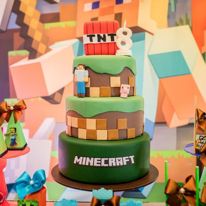 Minecraft – Nina Zimmmermann Arte em Biscuit